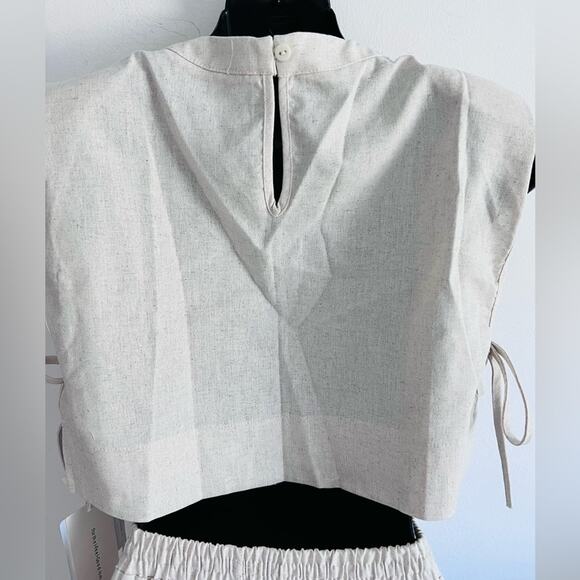 Commense Wide Leg Pants in Cream - Picture 6 of 10